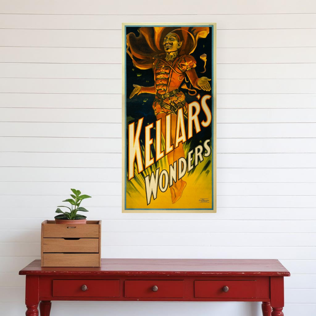 12" X 24" Keller's Wonders Vintage Magic Poster Wall Art