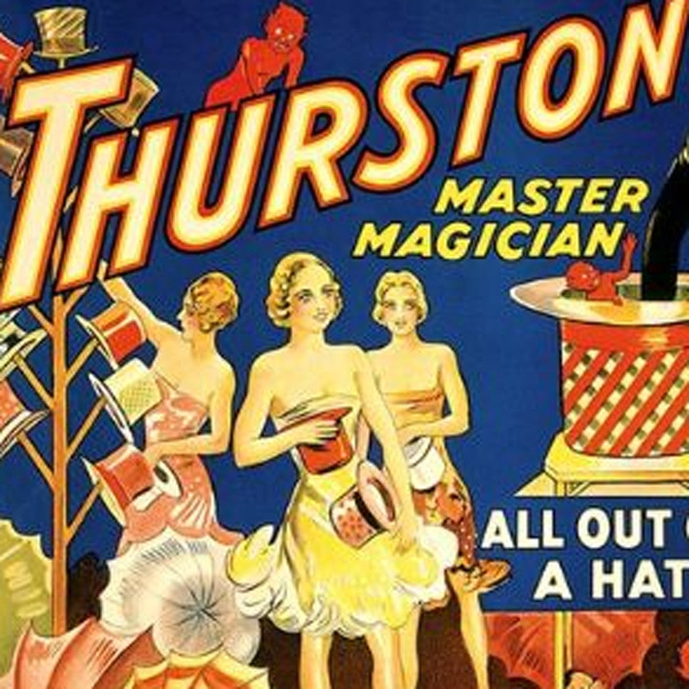 Thurston Out Of A Hat Vintage Magic Unframed Print Wall Art