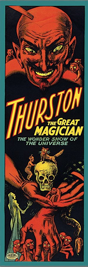 24" X 72" Thurston The Great Wonder Show Vintage Magic Poster Wall Art