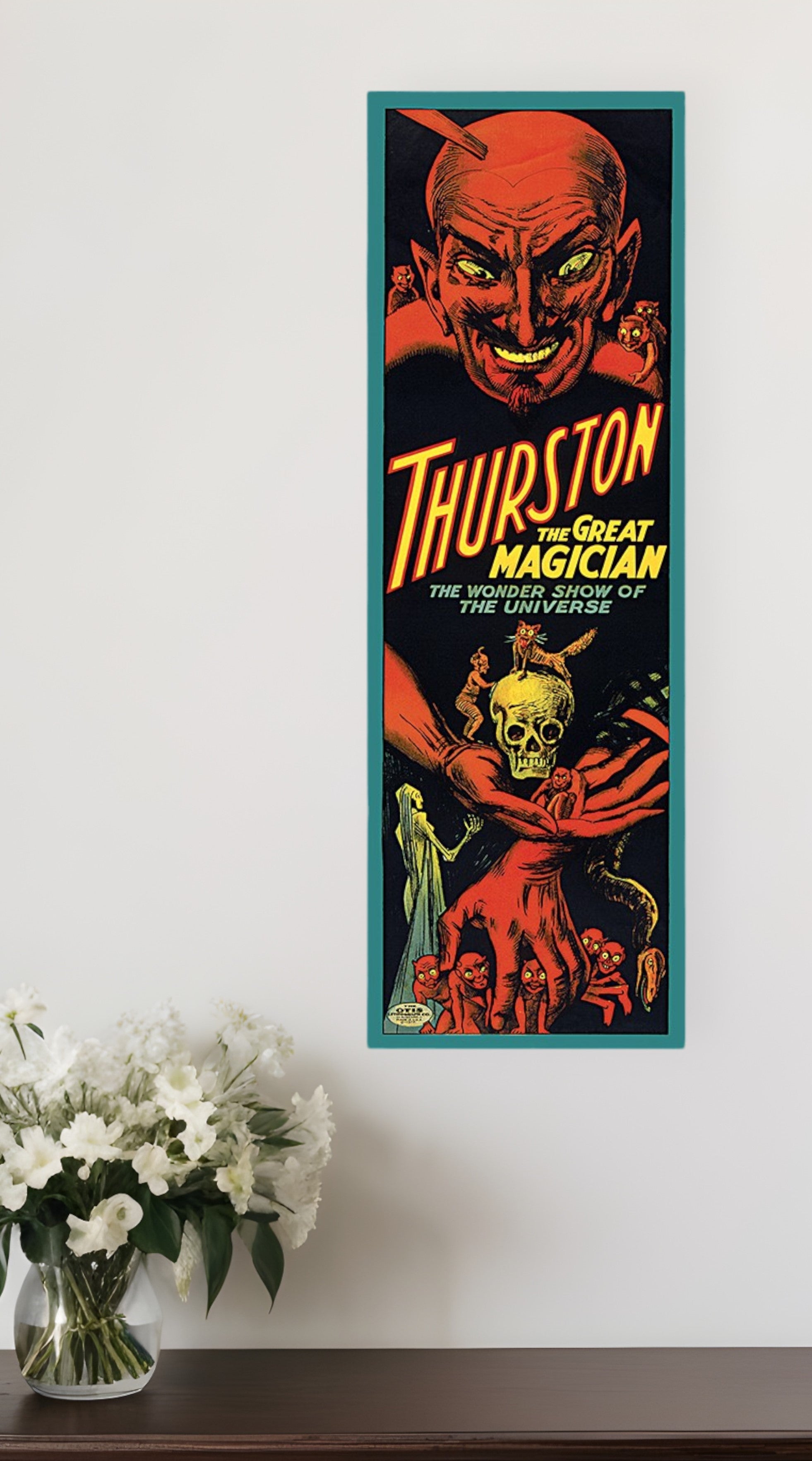 24" X 72" Thurston The Great Wonder Show Vintage Magic Poster Wall Art