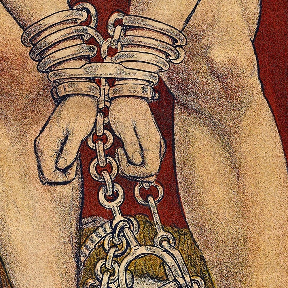 36" X 54" Houdini In Handcuffs Vintage Magic Poster Wall Art