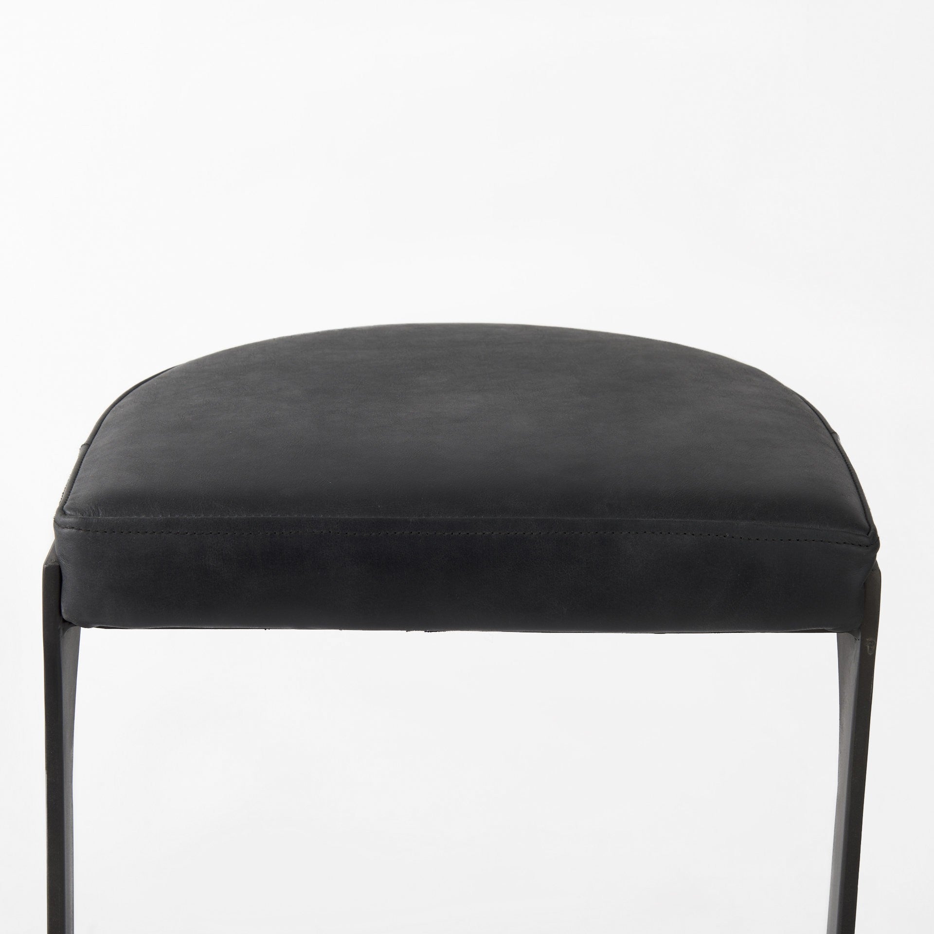 29" Black Iron Backless Bar Chair