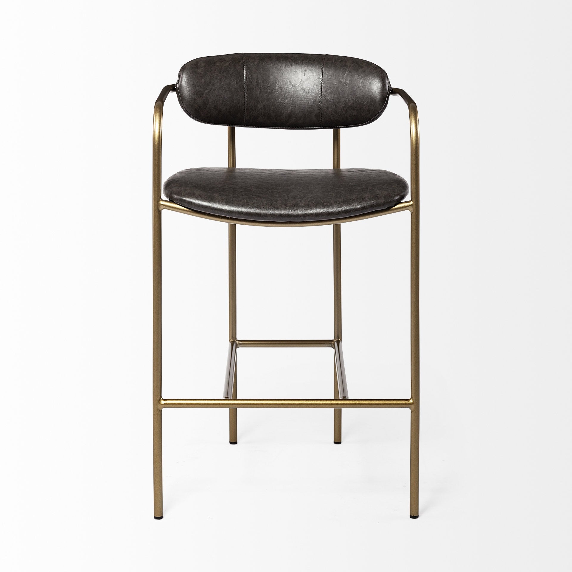 29" Deep Brown Steel Low back Bar Chair