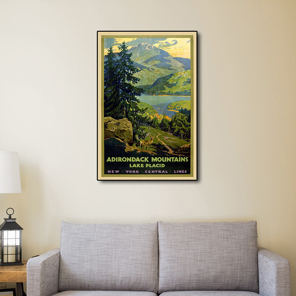 Vintage 1920S Adirondack Mountains Unframed Print Wall Art