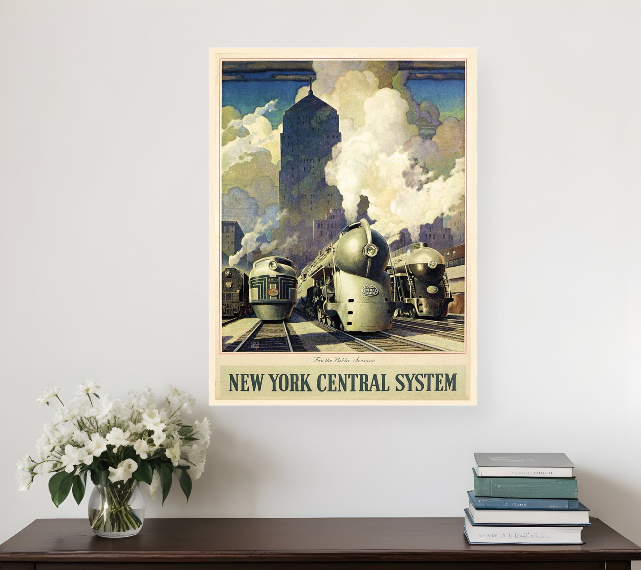 New York Railroad Vintage Travel Unframed Print Wall Art