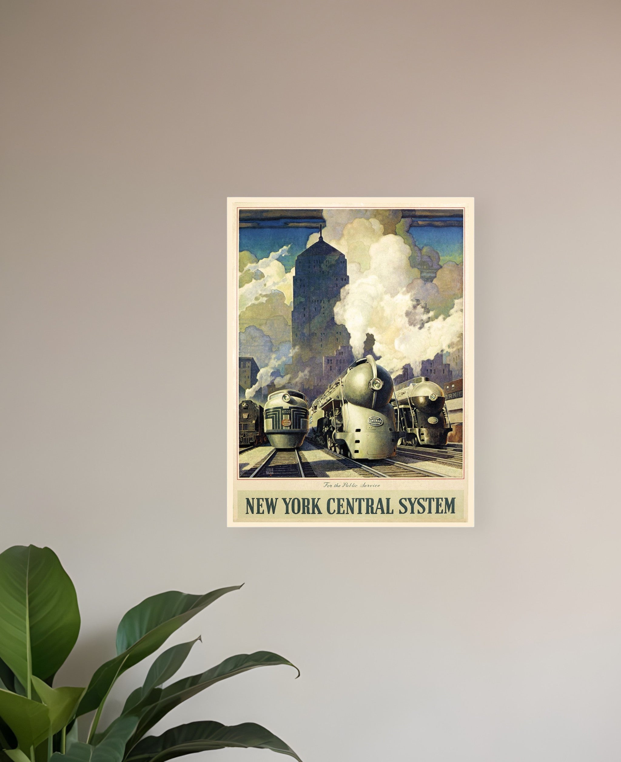 New York Railroad Vintage Travel Unframed Print Wall Art