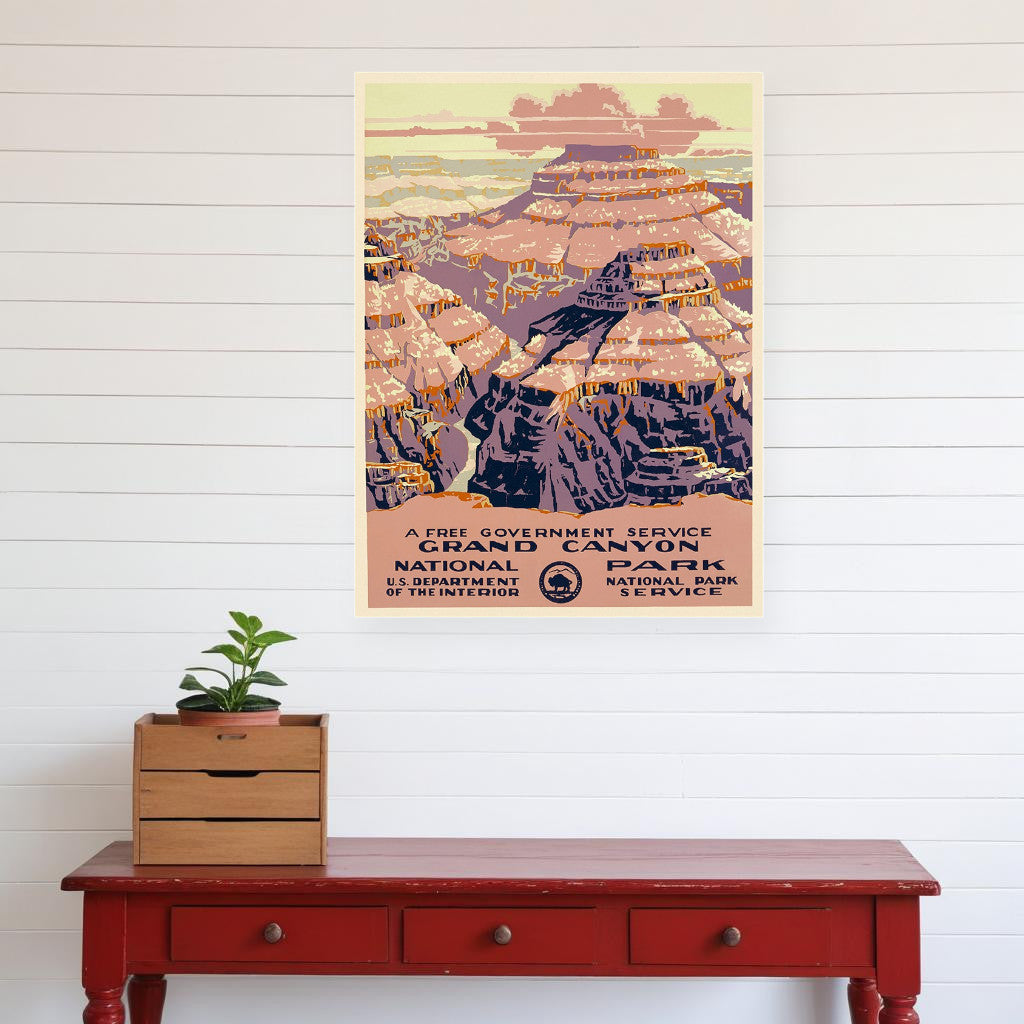 36" X 48" Grand Canyon C1938 Vintage Travel Poster Wall Art