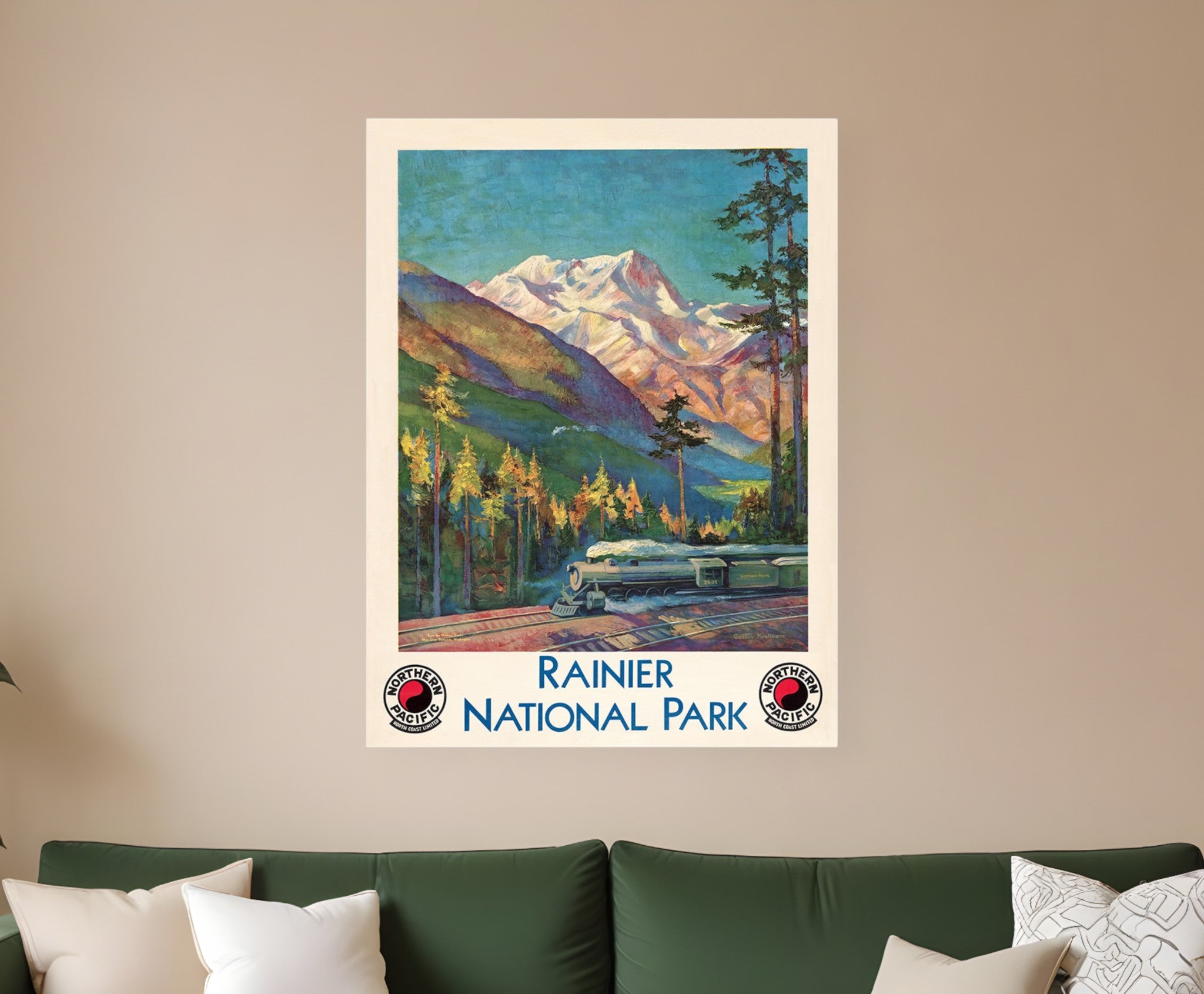 36" X 48" Rainier National Park C1920S Vintage Travel Poster Wall Art