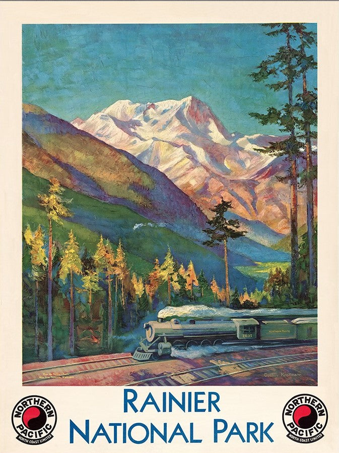 36" X 48" Rainier National Park C1920S Vintage Travel Poster Wall Art