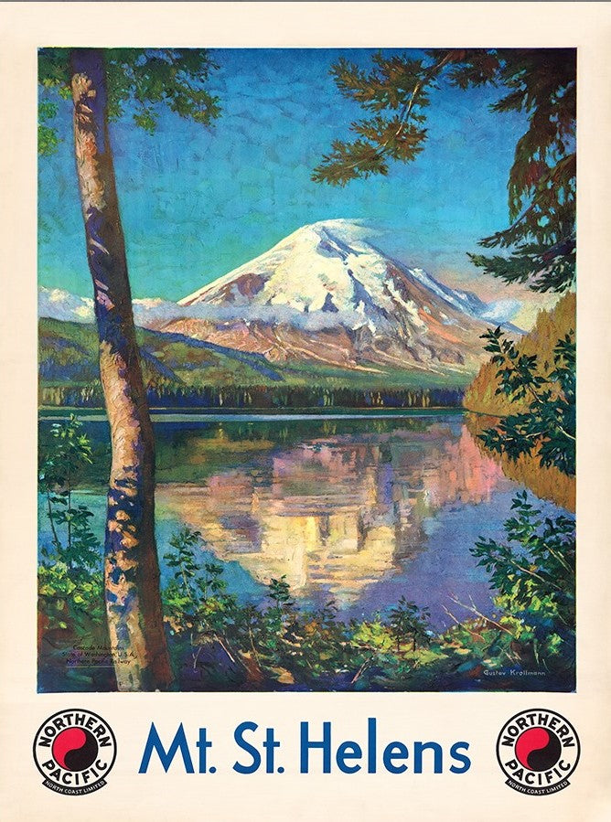 36" X 48" Mt. St. Helens C1920S Vintage Travel Poster Wall Art