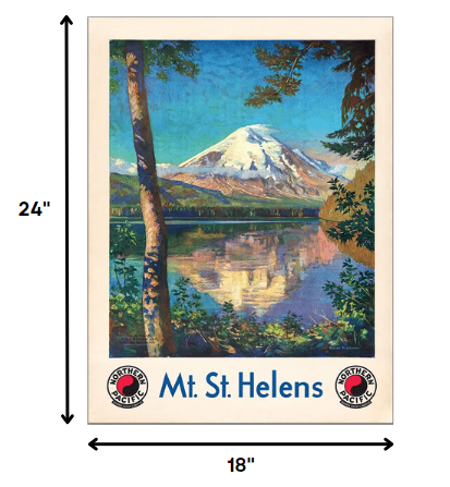 36" X 48" Mt. St. Helens C1920S Vintage Travel Poster Wall Art