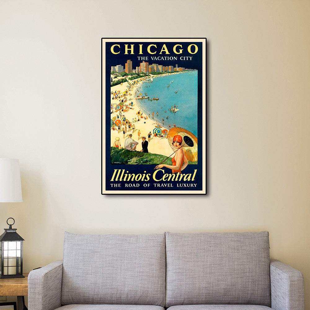 Vintage 1929 Chicago Vacation Travel Unframed Print Wall Art