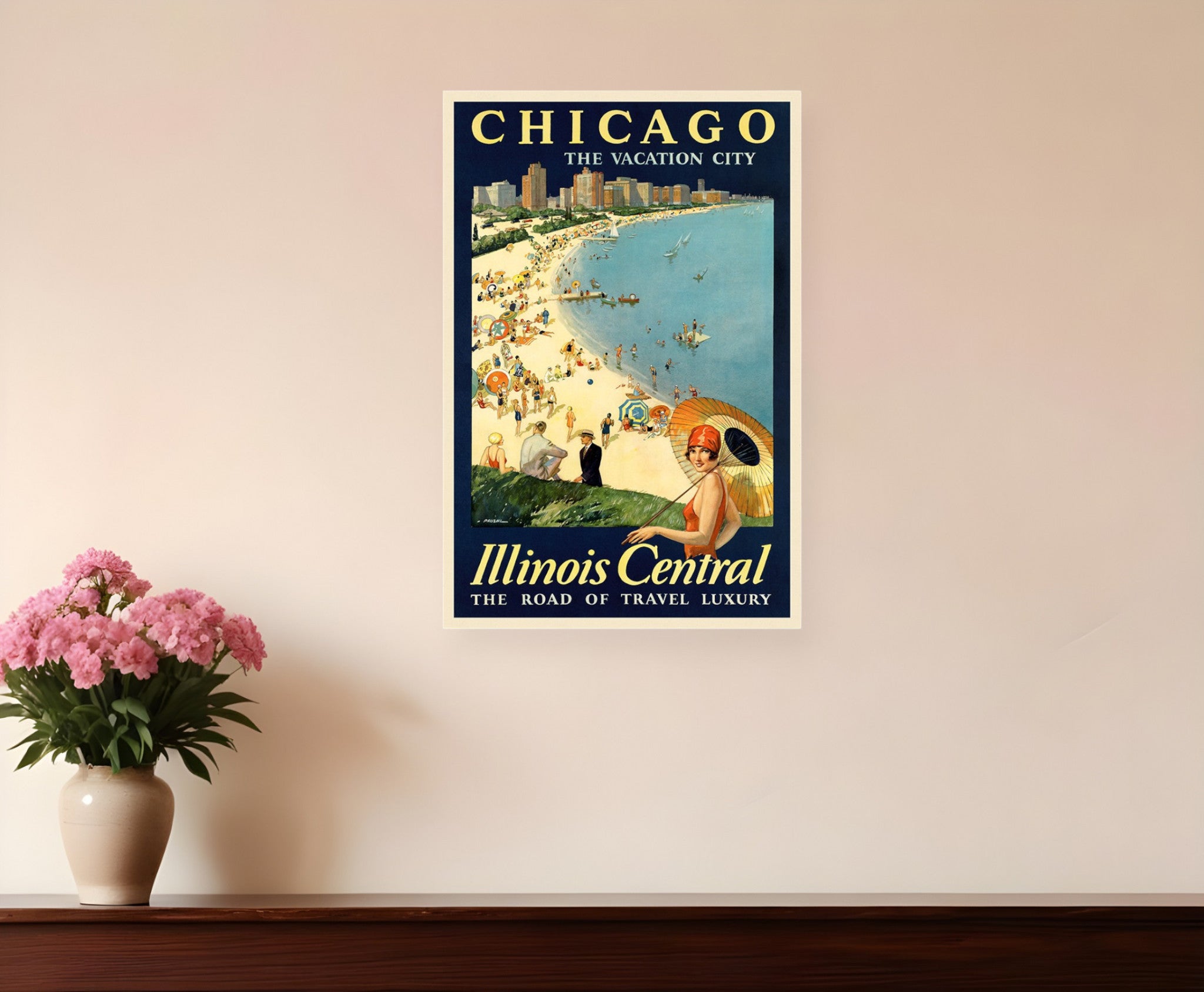 Vintage 1934 California Travel Unframed Print Wall Art