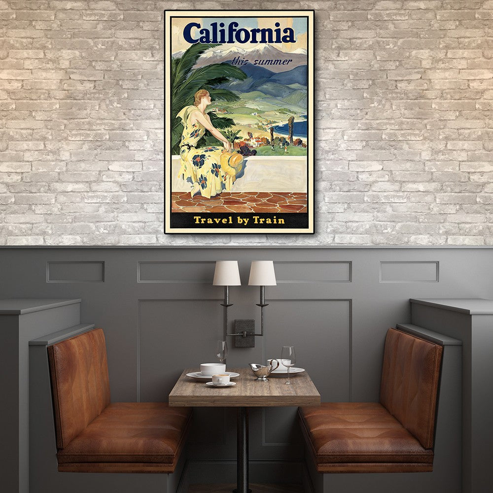 Vintage 1934 California Travel Unframed Print Wall Art