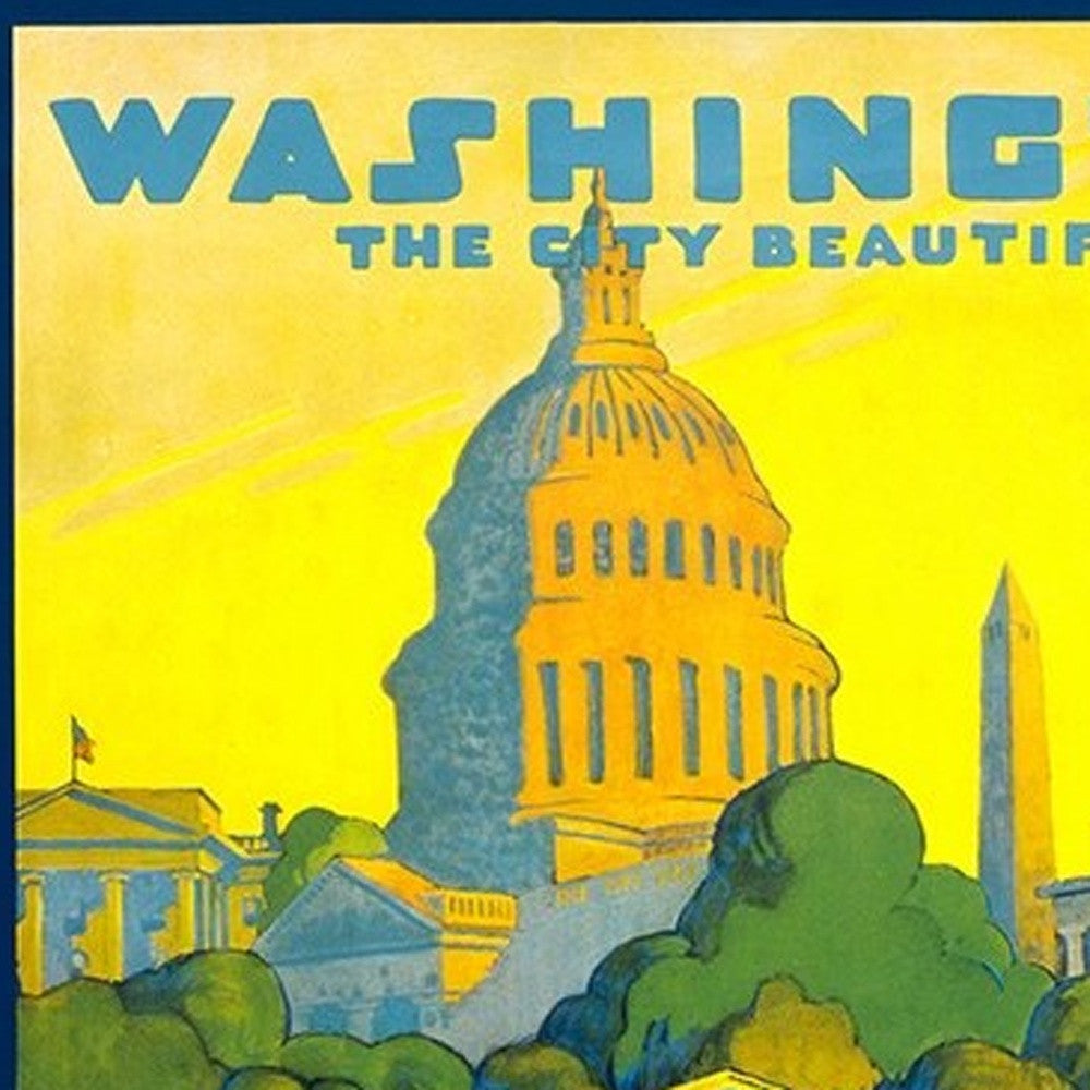 Washington Dc Vintage Travel Unframed Print Wall Art