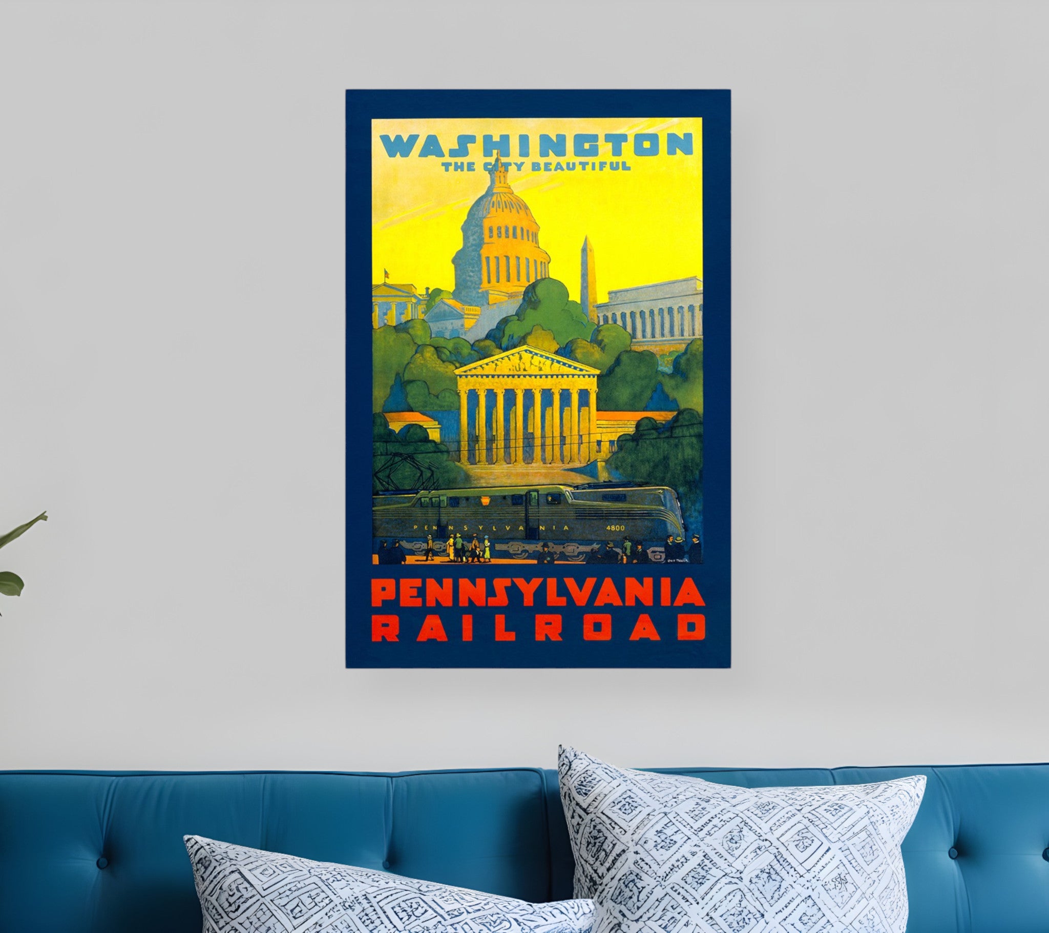 Washington Dc Vintage Travel Unframed Print Wall Art