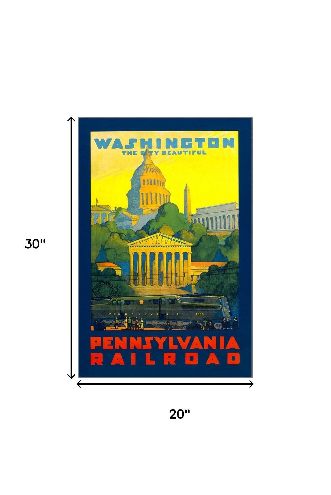 Washington Dc Vintage Travel Unframed Print Wall Art