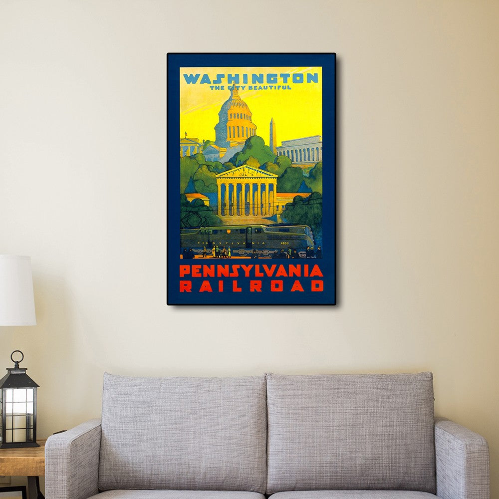 Washington Dc Vintage Travel Unframed Print Wall Art