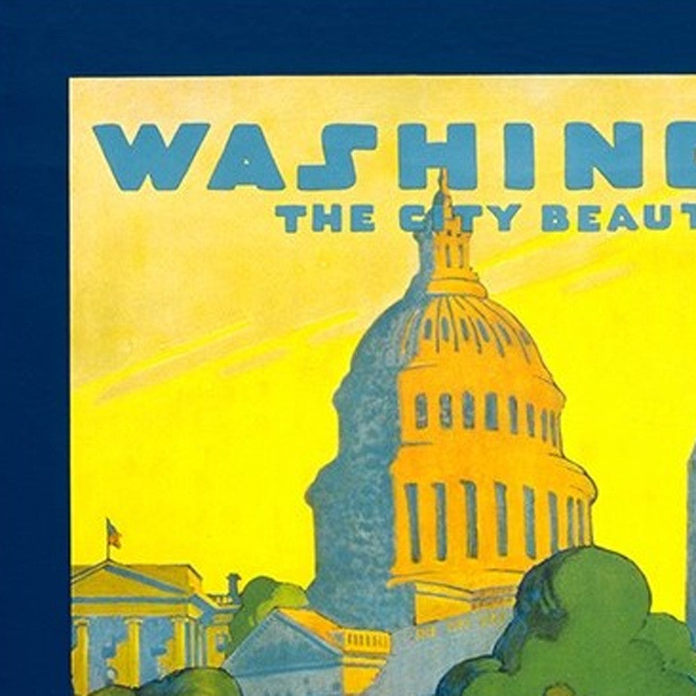 Washington Dc Vintage Travel Unframed Print Wall Art