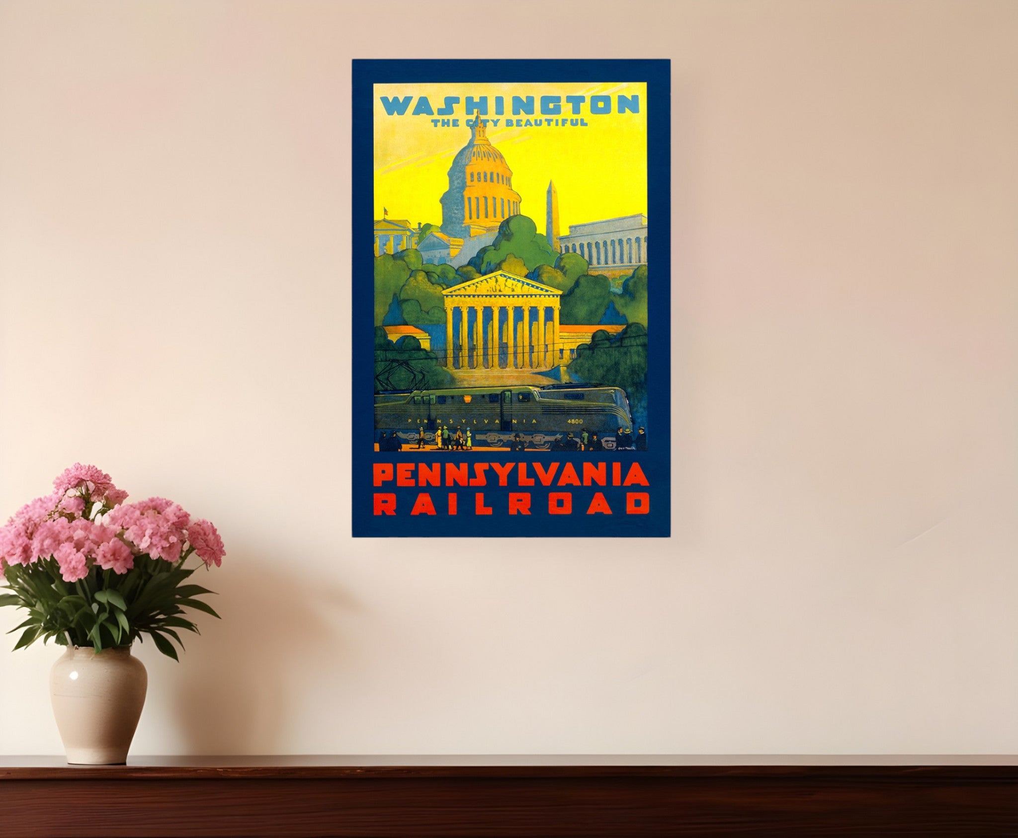 Washington Dc Vintage Travel Unframed Print Wall Art