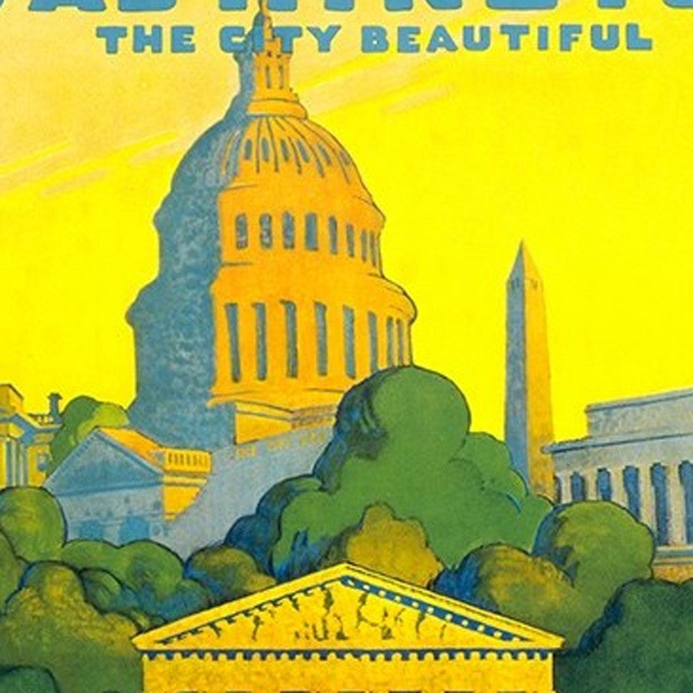 Washington Dc Vintage Travel Unframed Print Wall Art