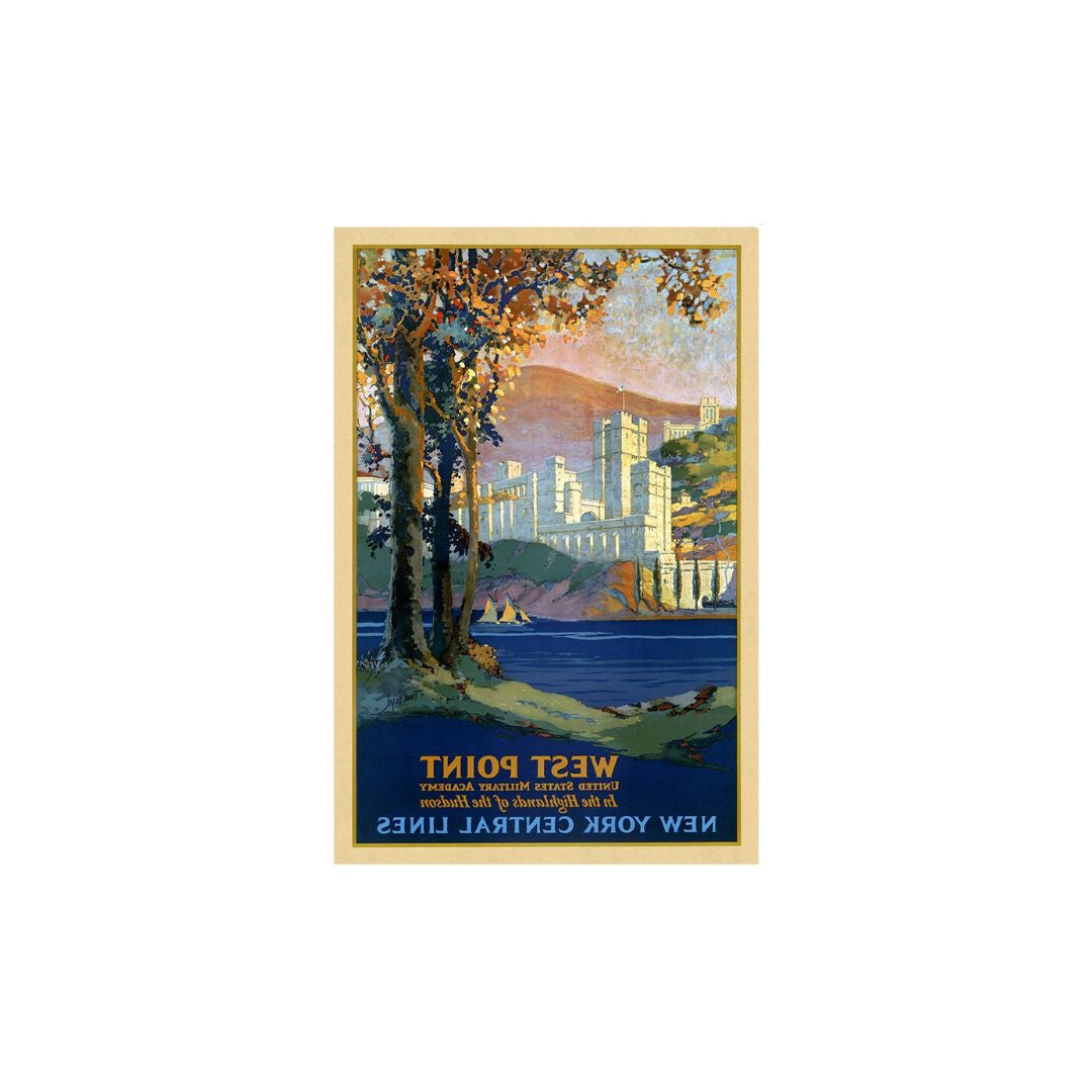 West Point New York Vintage Travel Unframed Print Wall Art