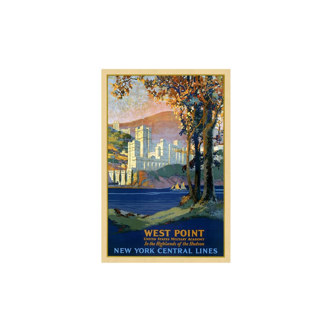 West Point New York Vintage Travel Unframed Print Wall Art