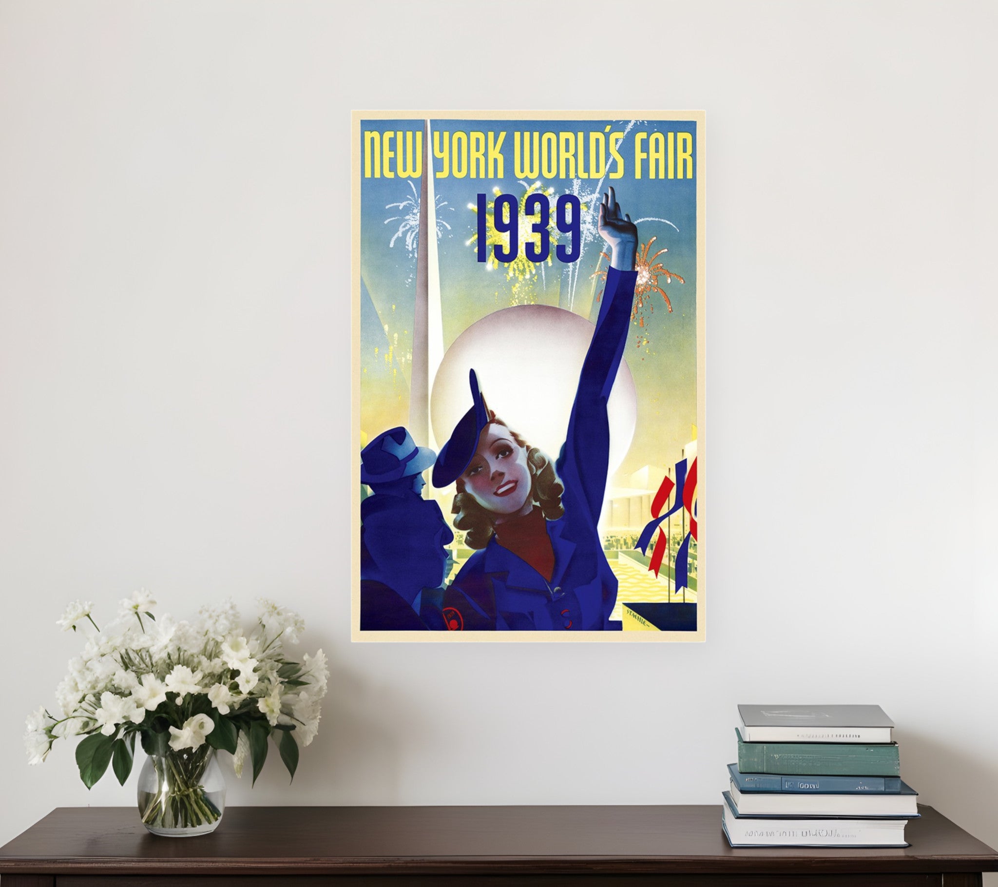 New York 1939 World's Fair Vintage Travel Unframed Print Wall Art