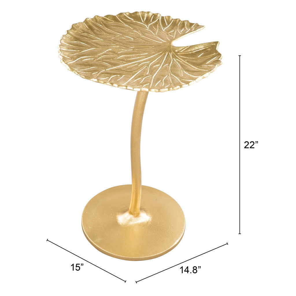 22" Gold Aluminum End Table