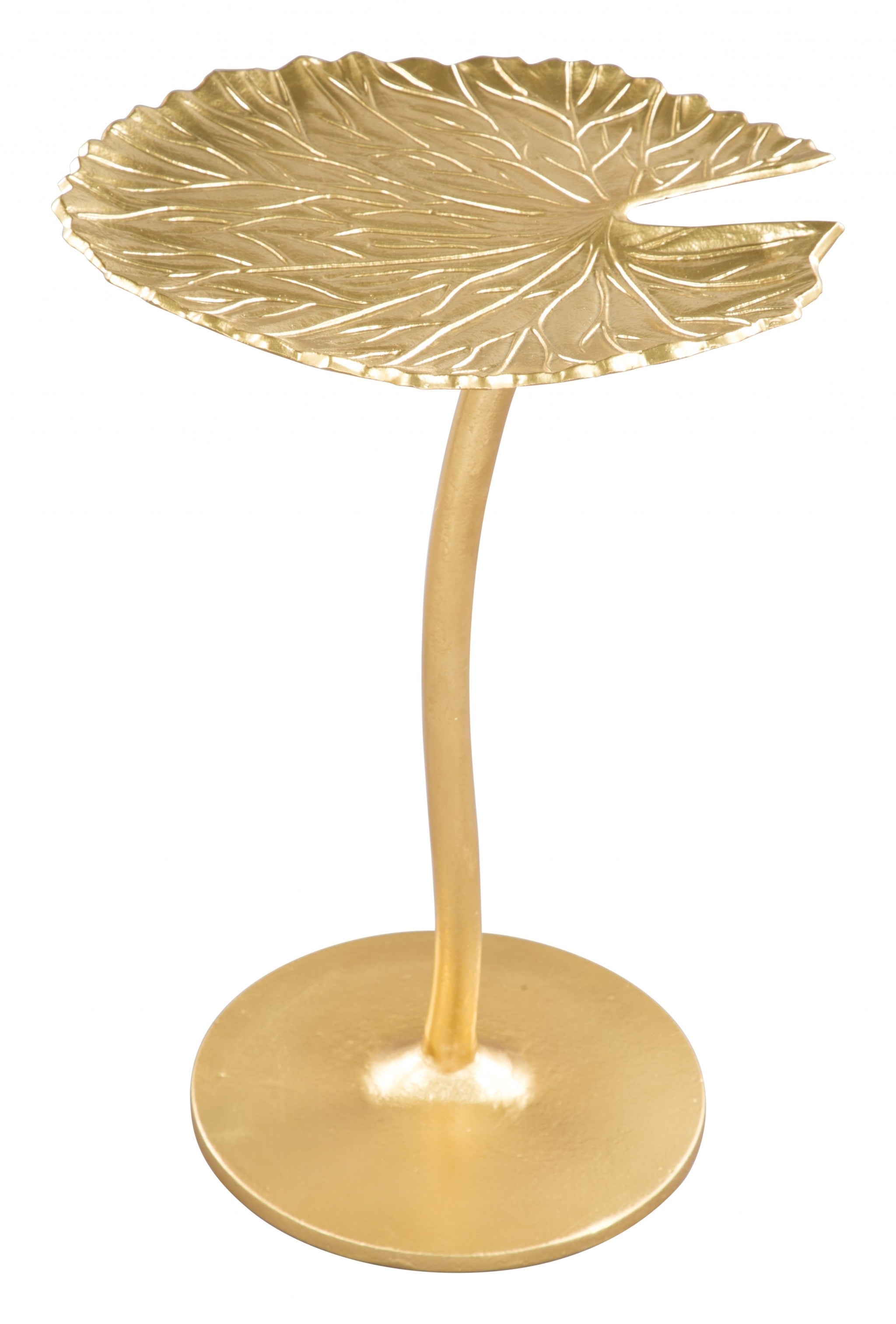 Gold Lilypad Side Table