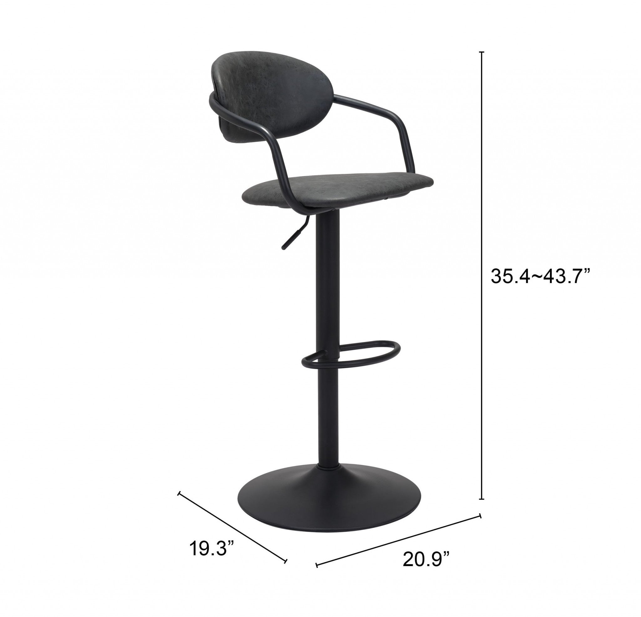 Adjustable Height Steel Swivel Low Back Counter Height Bar Chair