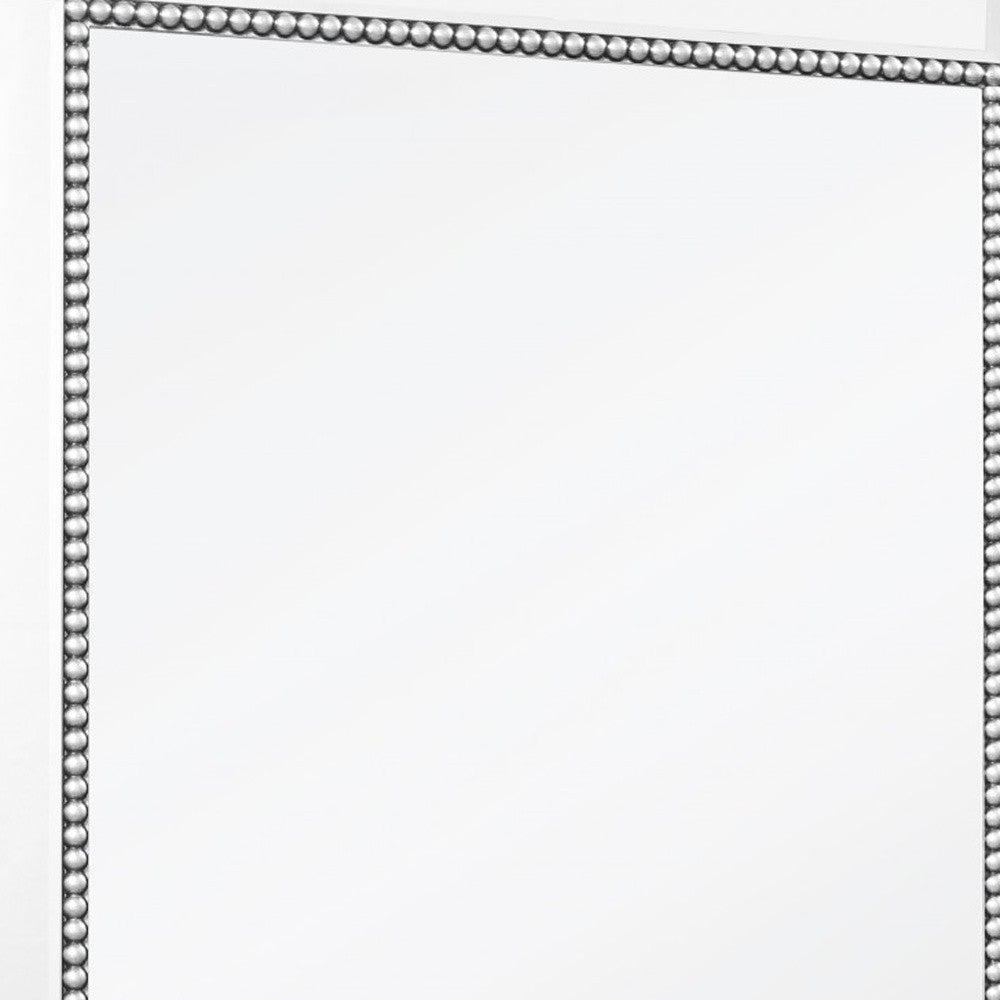 Silver Rectangle Accent Glass Mirror