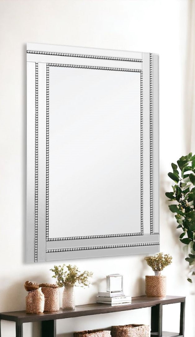 Silver Rectangle Accent Glass Mirror