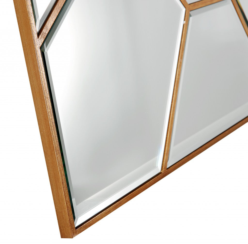 Gold Square Accent Metal Mirror