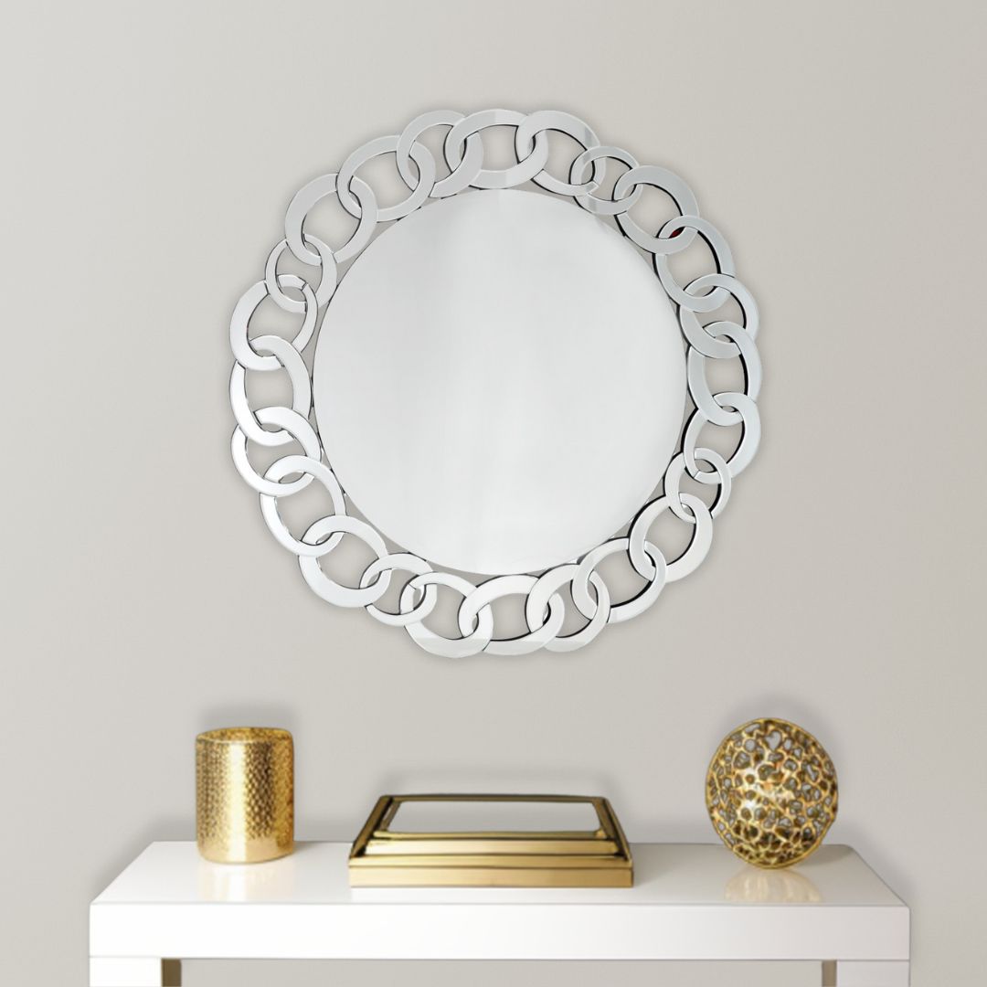 Clear Round Accent Glass Mirror