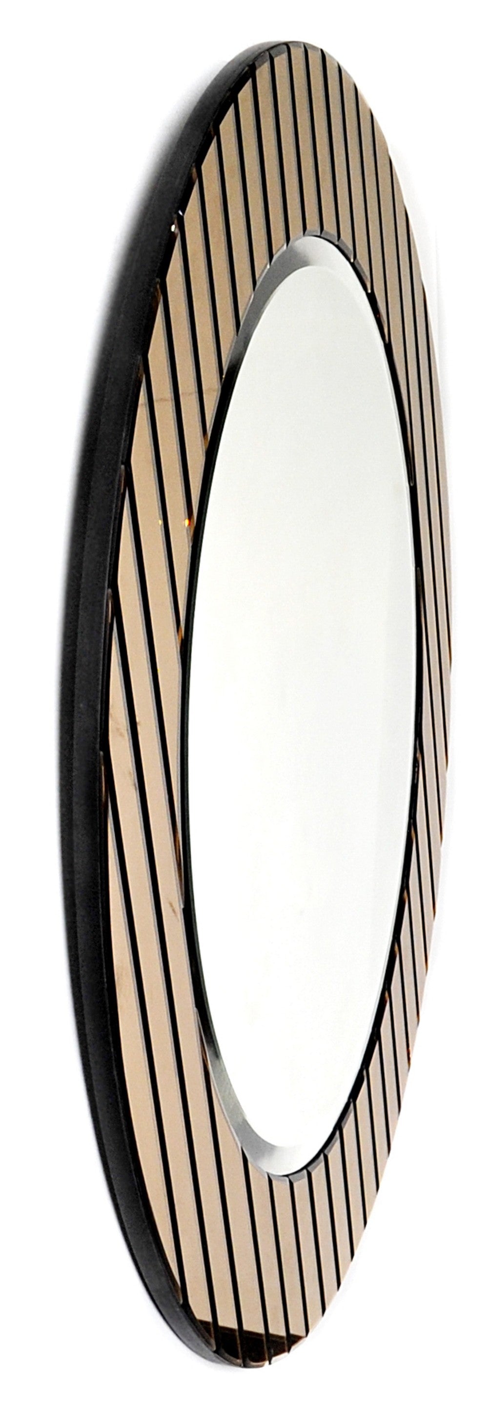 Gold Round Accent Glass Mirror