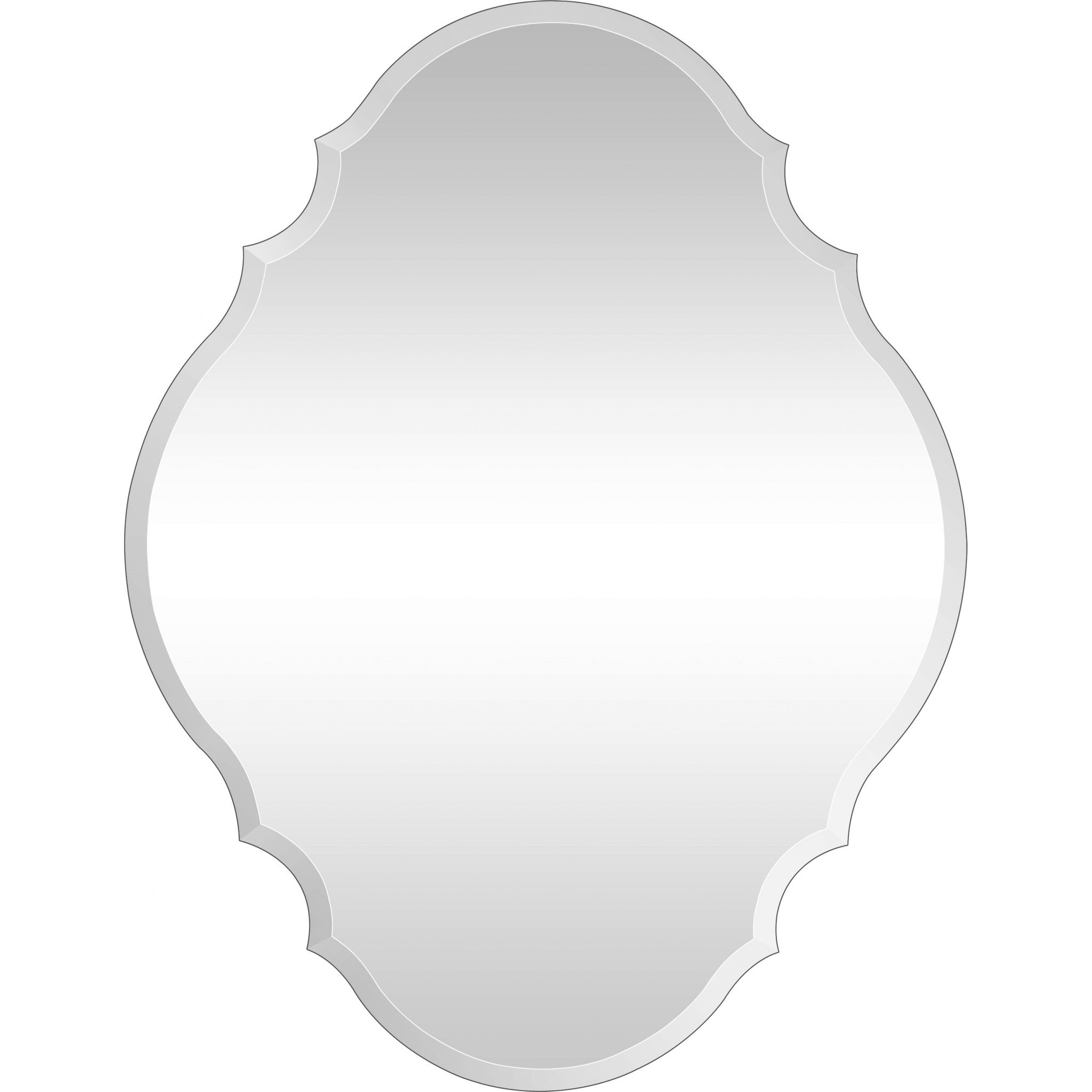 Silver Novelty Accent Glass Mirror