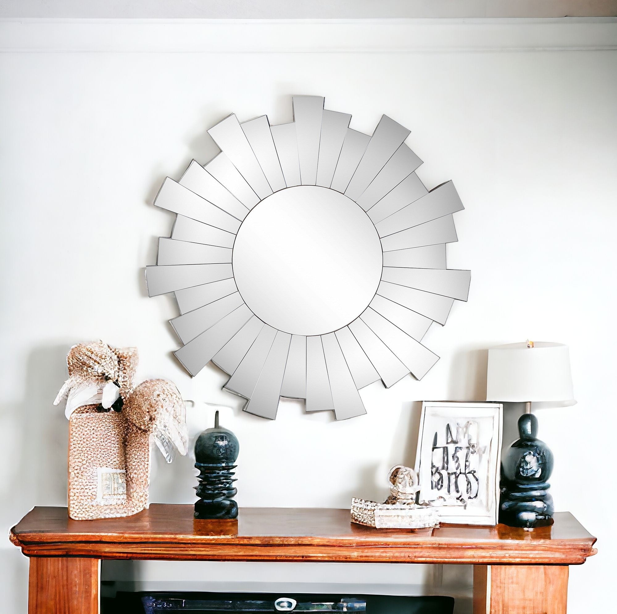 Silver Sunshine Wall Mirror