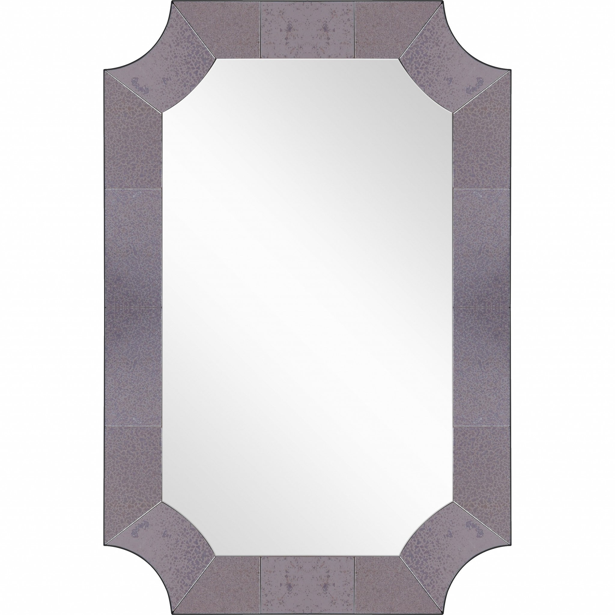 Gray Novelty Accent Glass Mirror