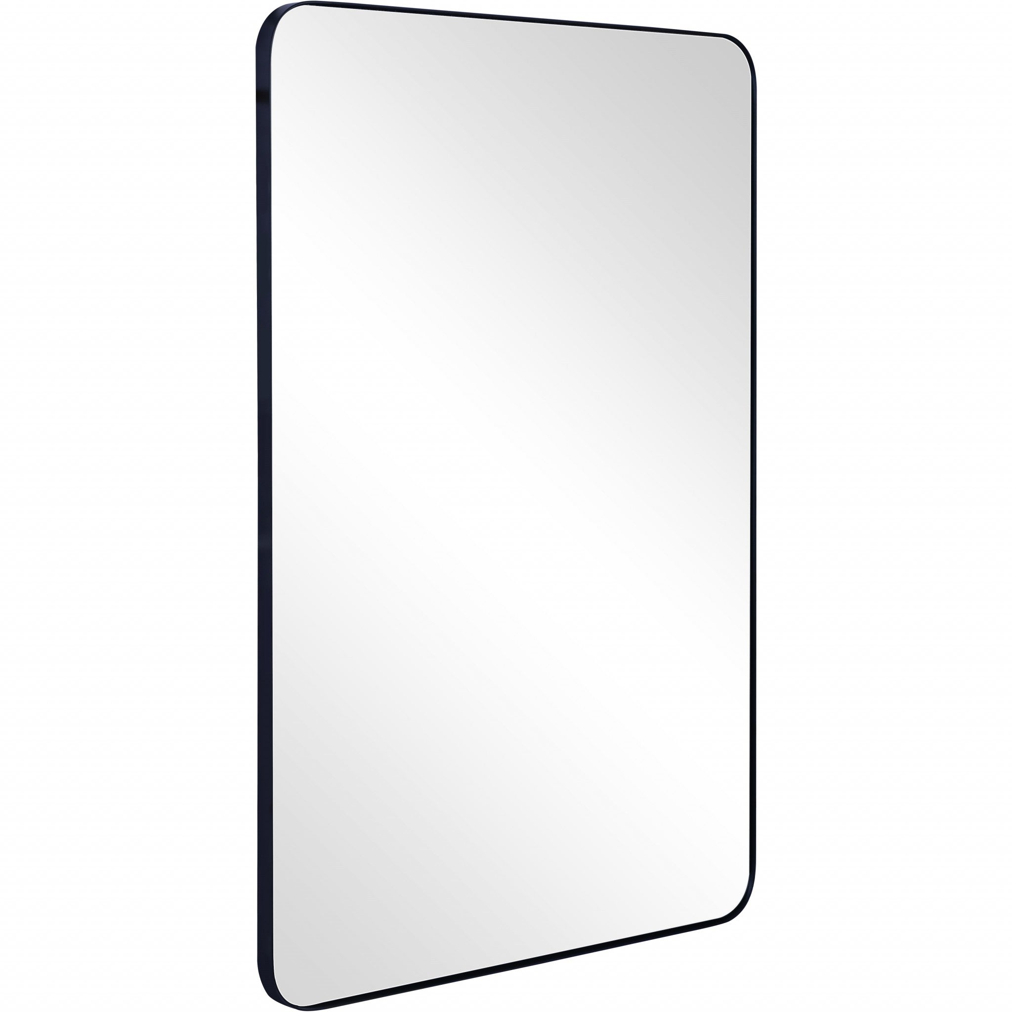 42" Black Metal Framed Accent Mirror