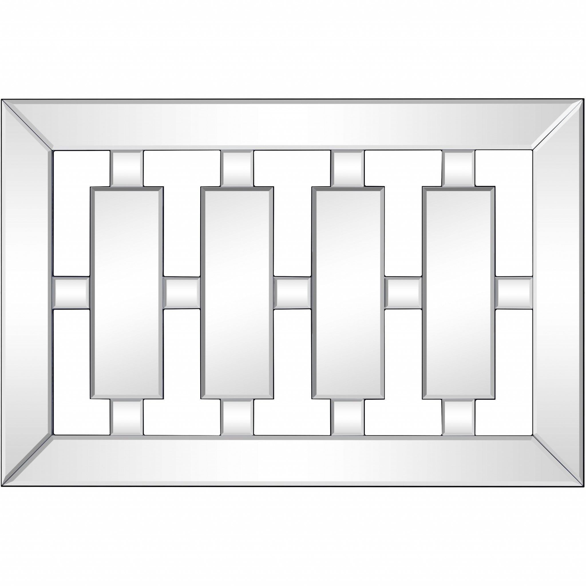 Clear Rectangle Accent Glass Mirror