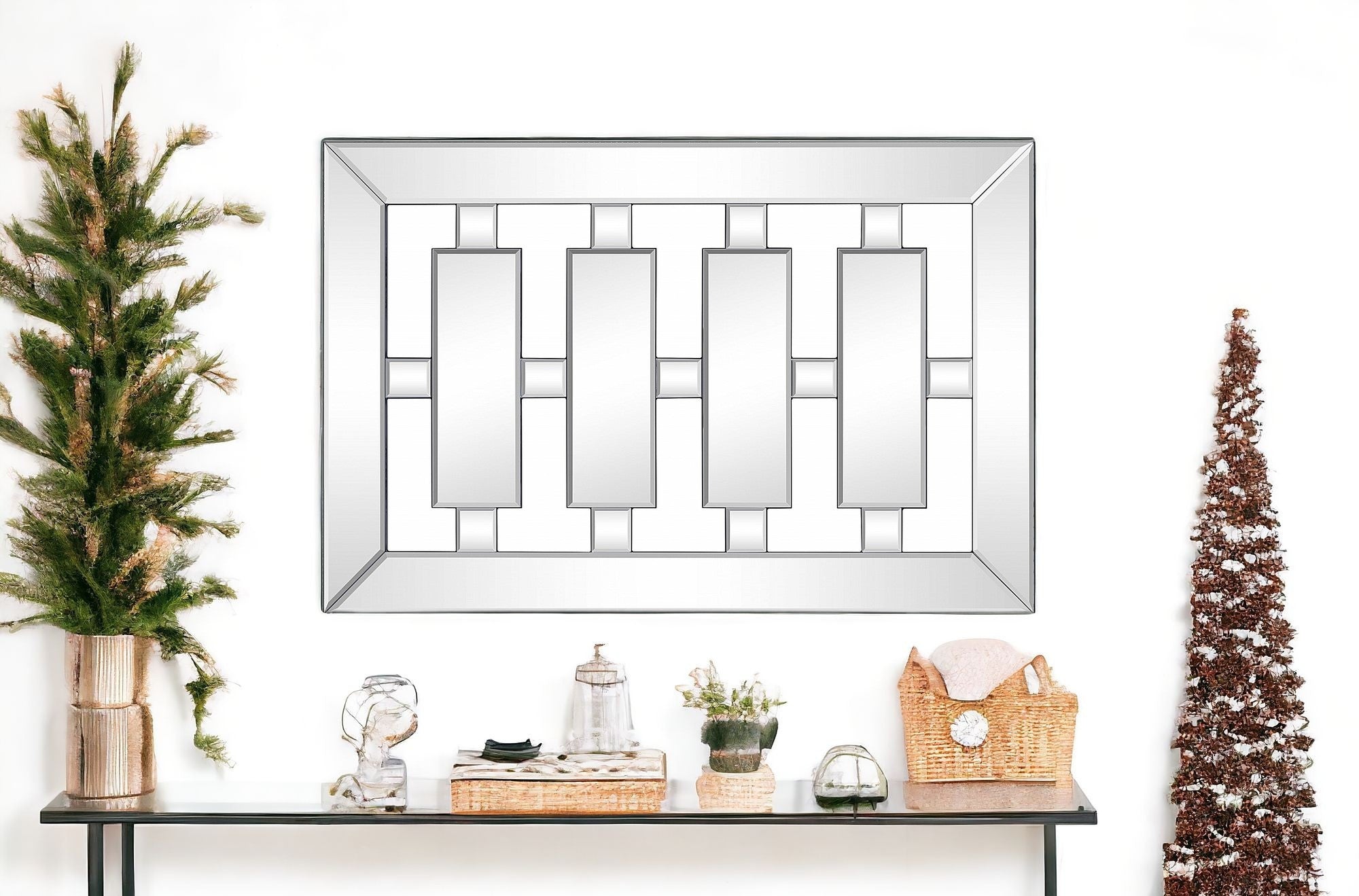 Clear Rectangle Accent Glass Mirror