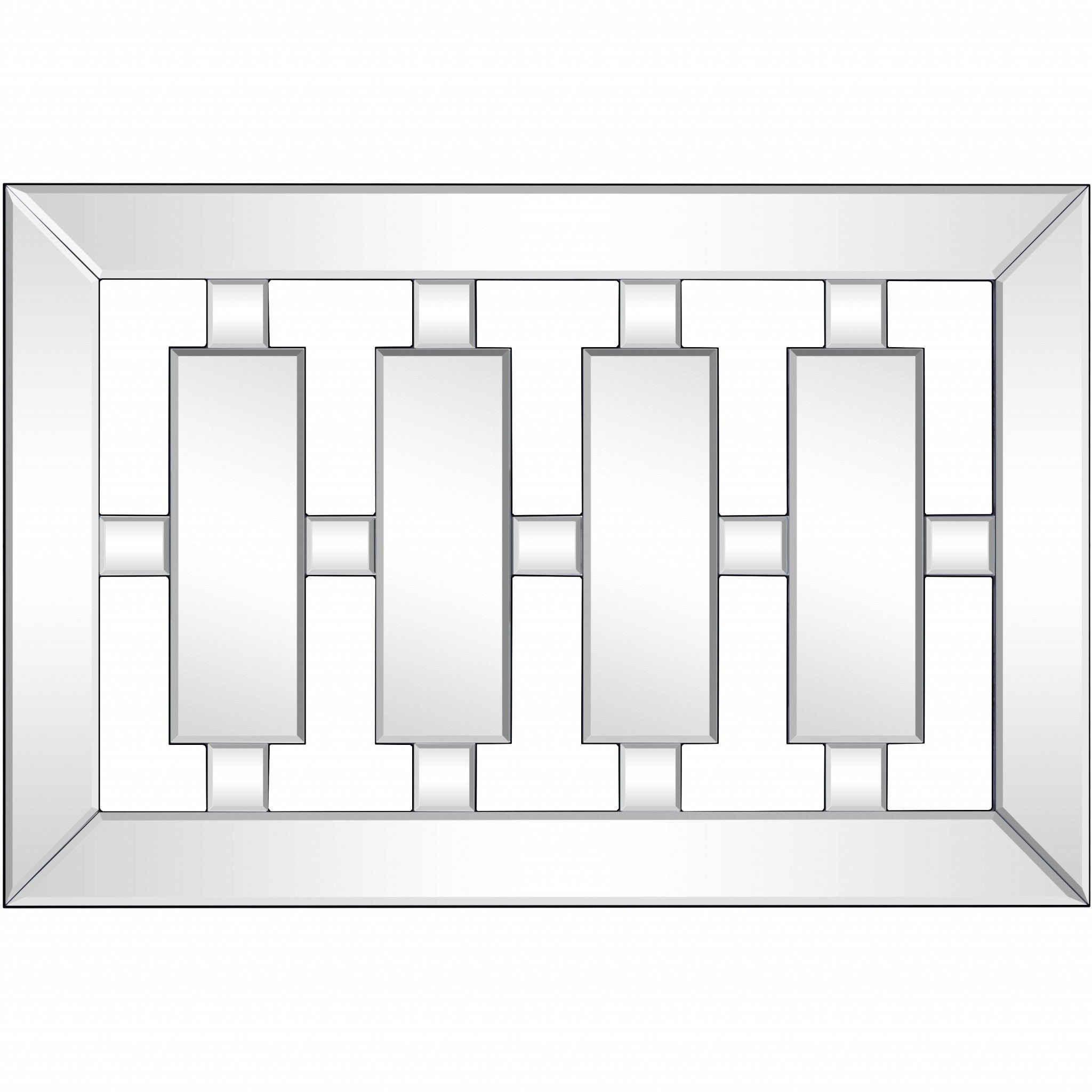 Clear Rectangle Accent Glass Mirror