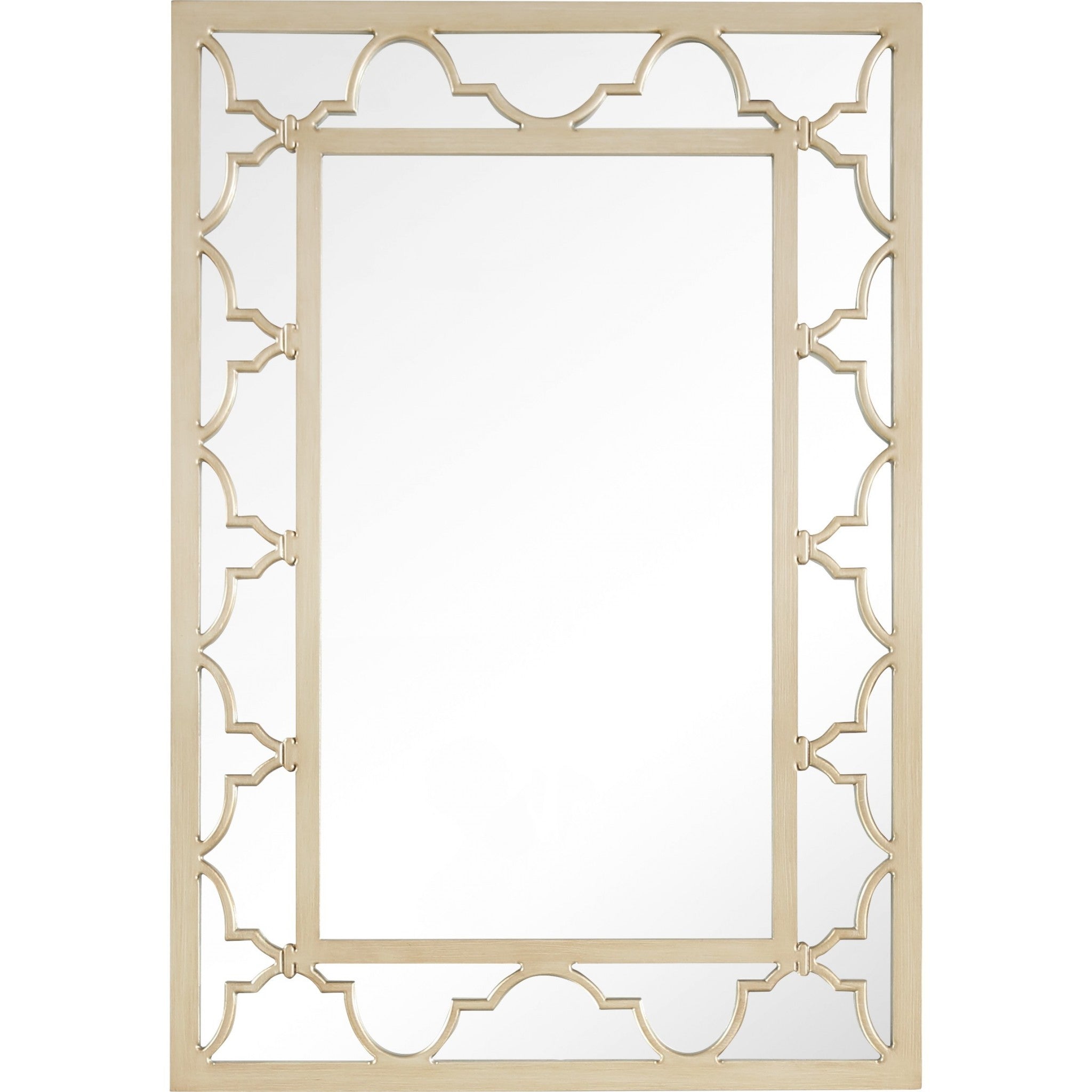 Champagne Rectangle Accent Metal Mirror