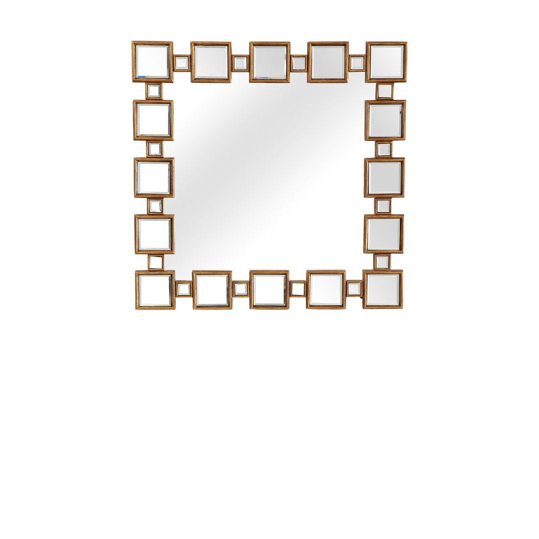 Gold Square Accent Mirror