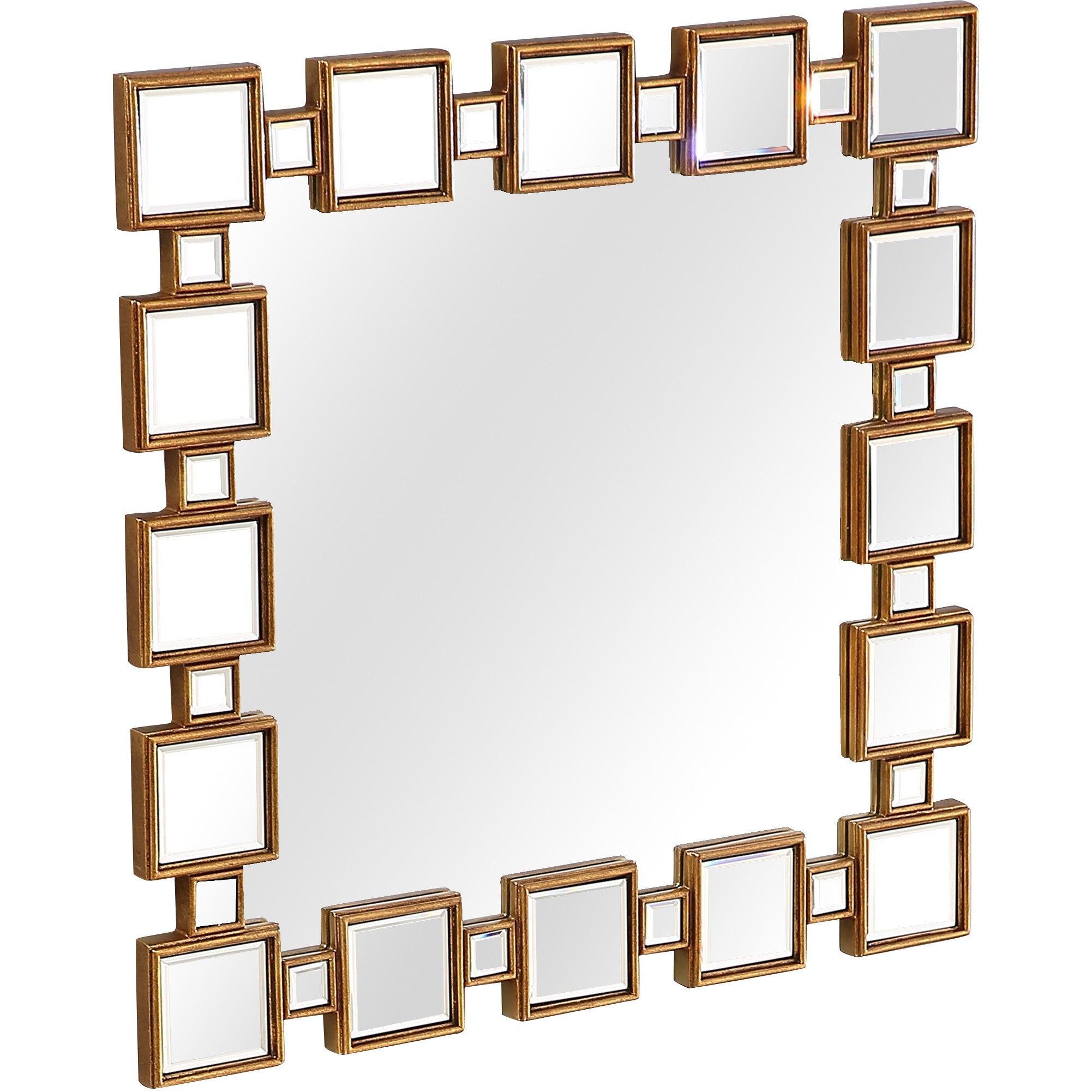 Gold Square Accent Mirror