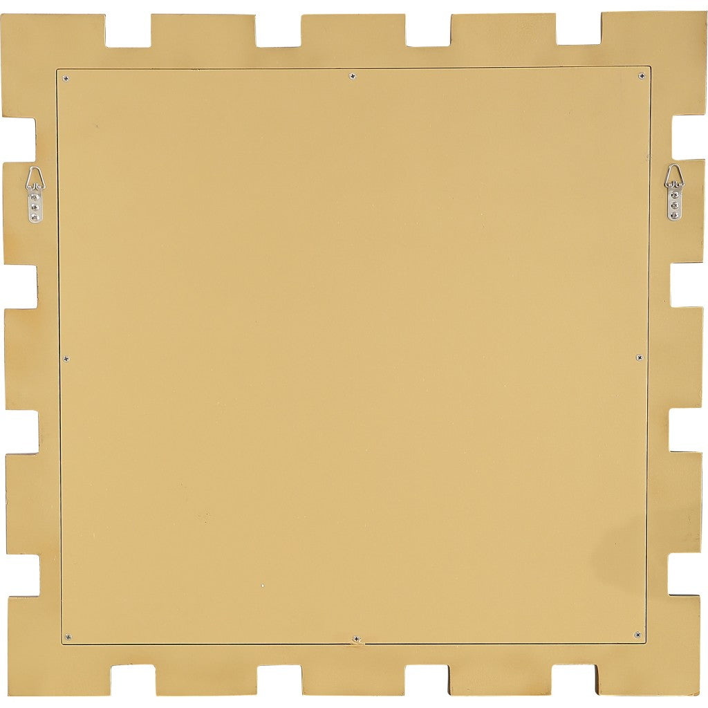 Gold Square Accent Mirror