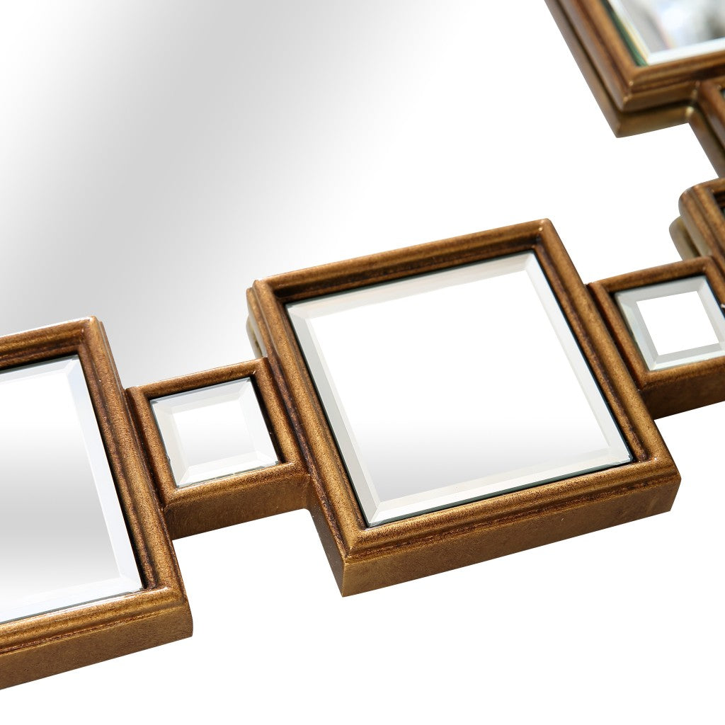 Gold Square Accent Mirror