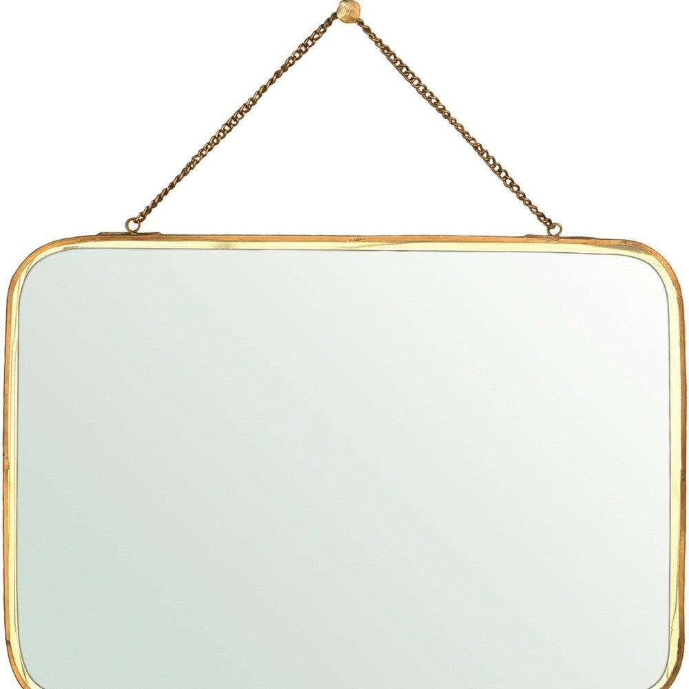 Gold Metal Horizontal Wall Mirror