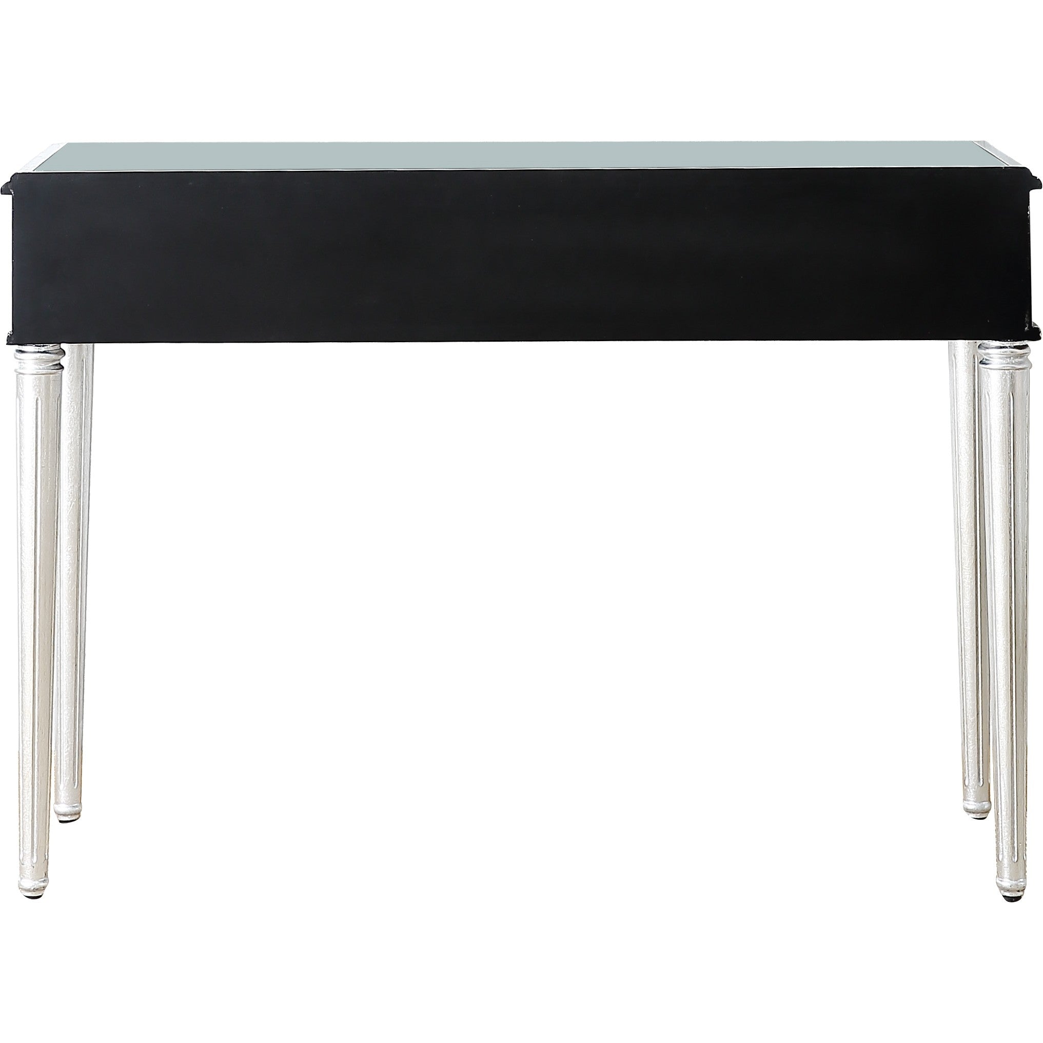 Silver Leaf Antiqued Console Table